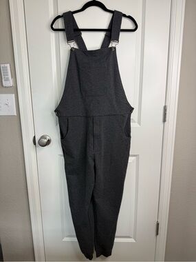 The Great Fantastic Gray Sweatpant Overalls Jogger Leg Adjustable Straps Medium